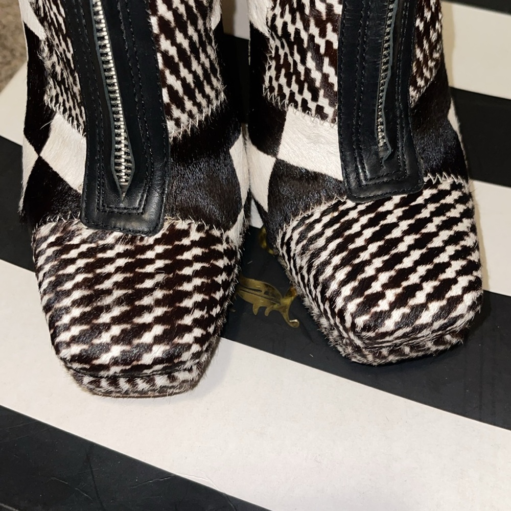 L.A.M.B Jenner Pony Hair Ankle Boots - Picture 7 of 11